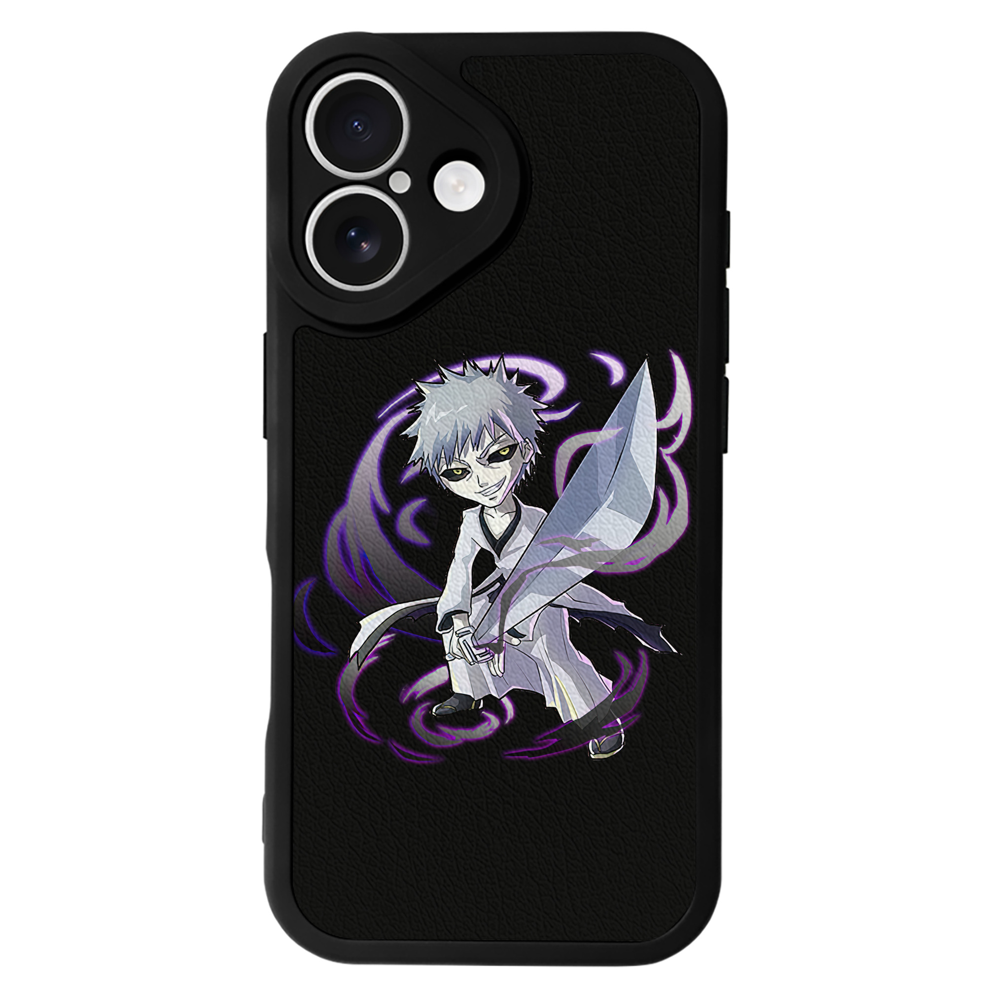 （画像用） ブリーチ 黒崎一護（くろさき いちご）BLEACH Kurosaki Ichigo 【iPhone 16シリーズ対応】シリコンスマホケース（レザー調） 材質：シリコン